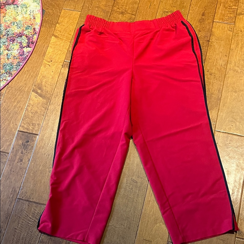 Lane Bryant Red Pants with Black Trim